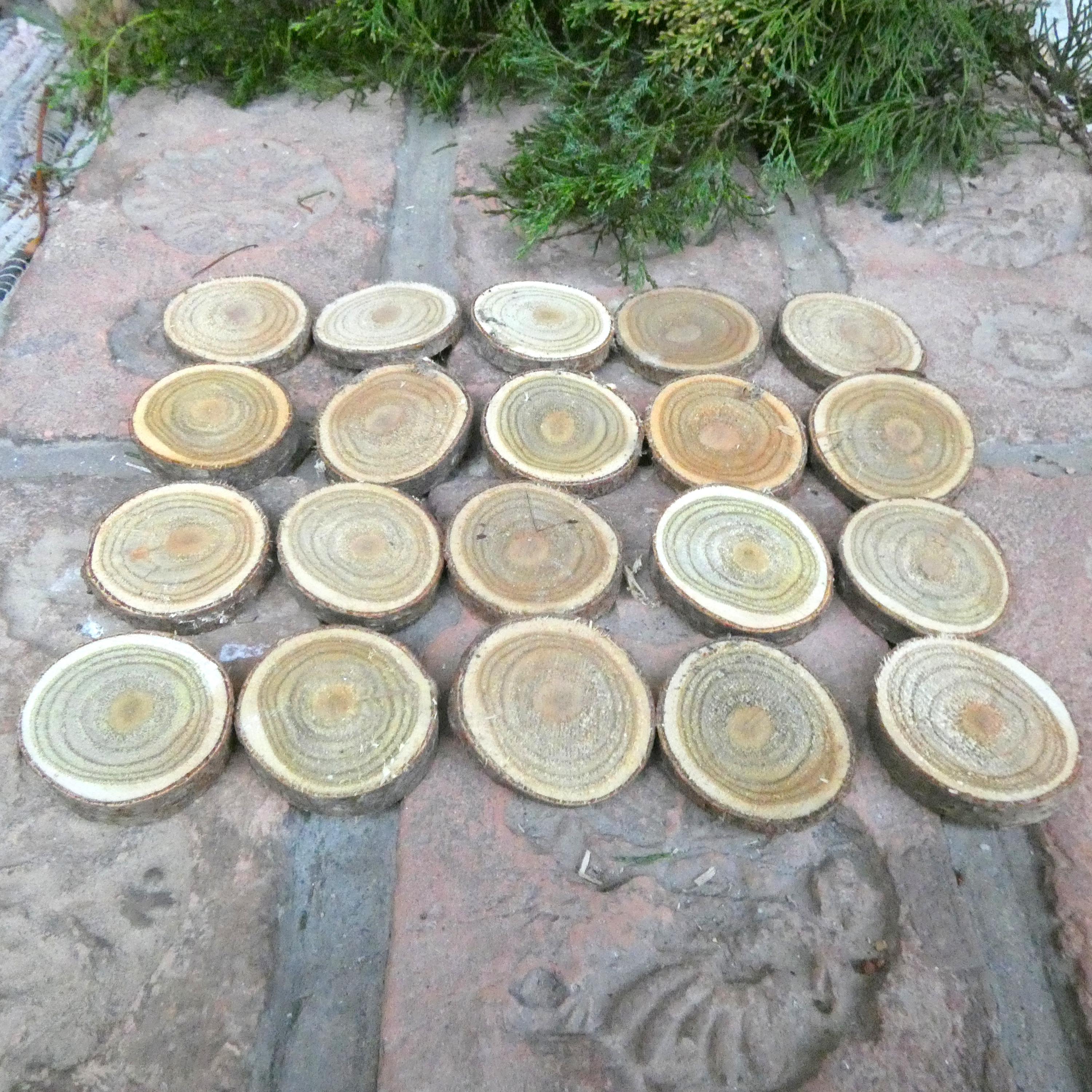 ZOFUN 8 stuks houten schijf, rond, houten schijven, 15 cm