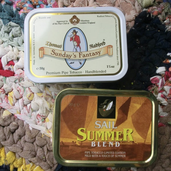 2 VINTAGE Tabakdosen SUNDAYs Fantasy und SAIL Summer Blend