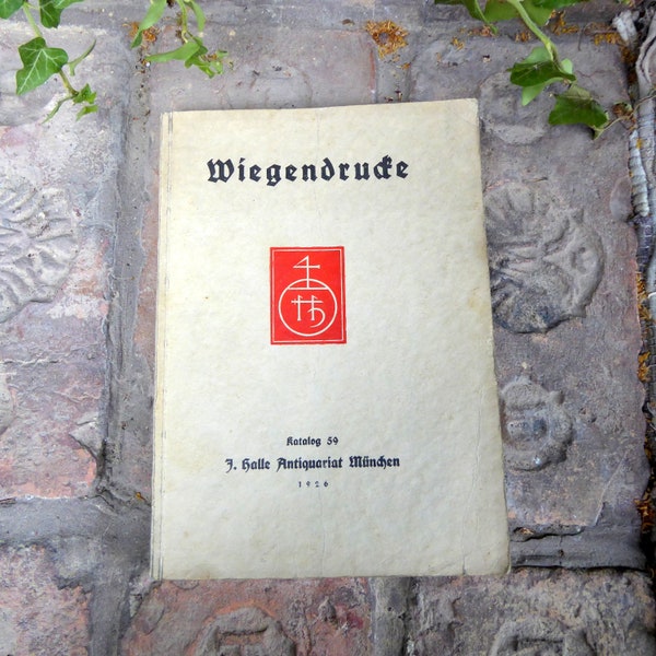 1926 Buch WIEGENDRUCKE Katalog 59 J. Halle Antiquariat München