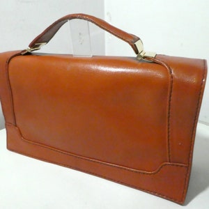 SAC femme vintage simili cuir rouge marron