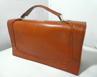 Vintage Damen-TASCHE  Kunstleder rotbraun