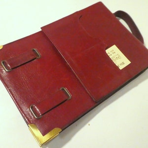 SAC EN CUIR Homme bordeaux VINTAGE shabby
