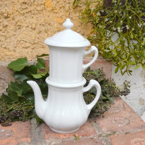 Caffettiera Carlsbad, macchina per il caffè n. 4, fabbrica di porcellana Walküre, Bayreuth, Baviera