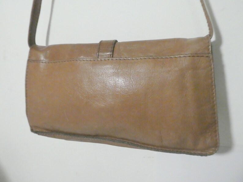 Vintage shoulder bag soft leather clutch