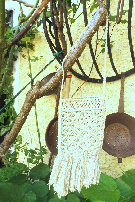 VINTAGE macrame TINS small shoulder bag ECO cotton - image 3