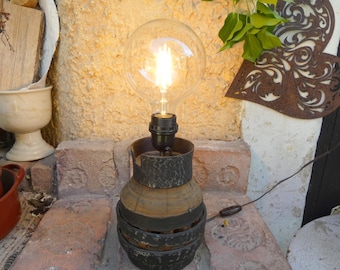 Tischlampe aus alter Radnabe VINTAGE mit/ohne Schirm
