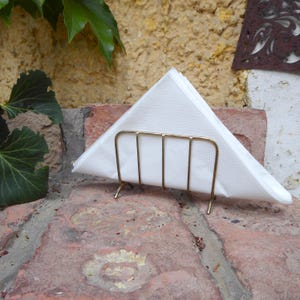 PORTA TOVAGLIOLI Porta tovagliolo porta lettere in metallo color oro MID CENTURY
