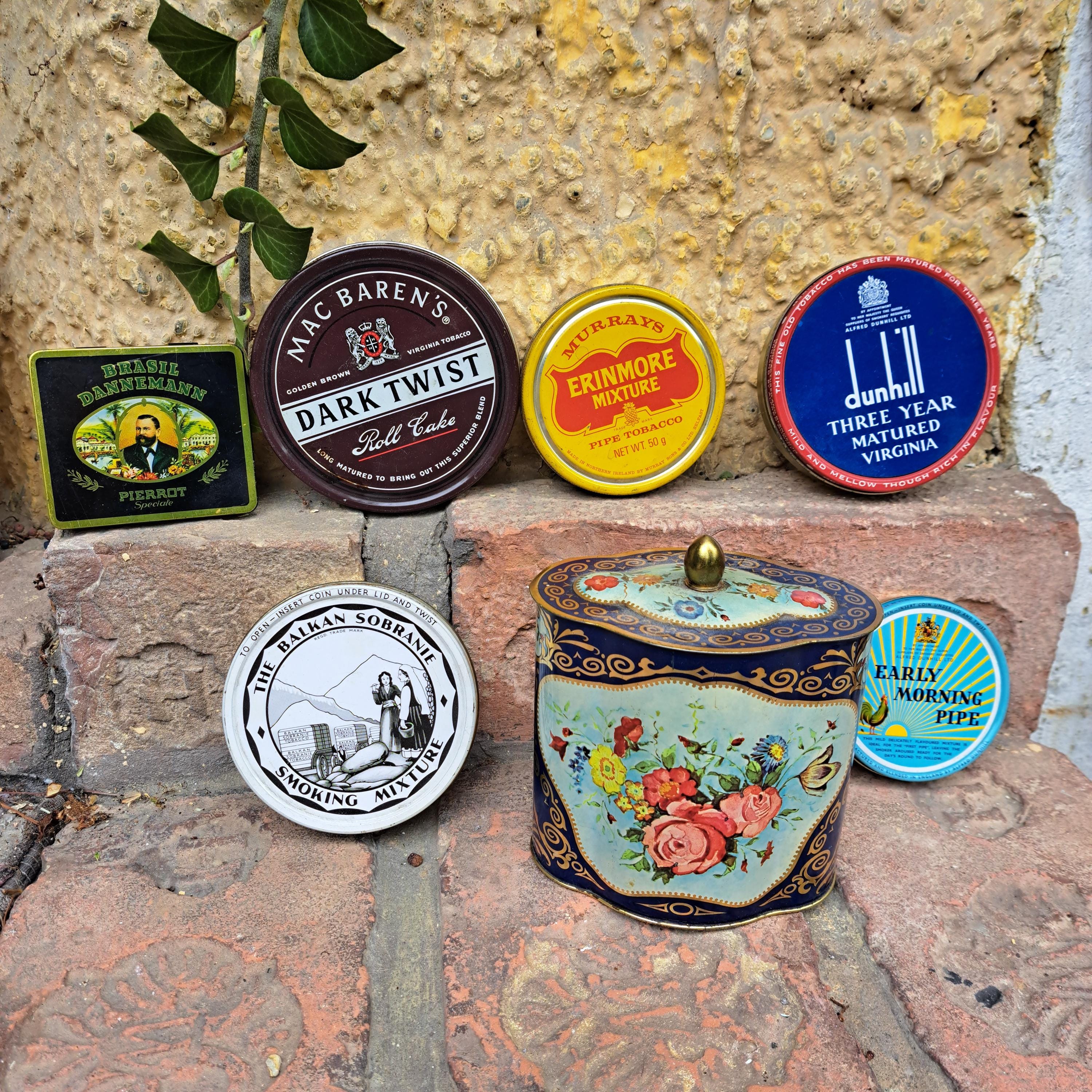 Vintage TIN CANS tea, tobacco, cigars...