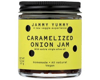 Caramelized Onion Jam - No pectin Added - All Natural - No preservatives - Vegan - Jammy Yummy