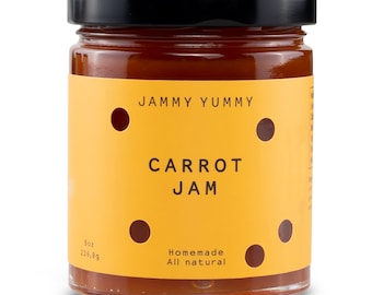 Carrot Jam  - No pectin Added - All Natural - No preservatives - Vegan - Jammy Yummy