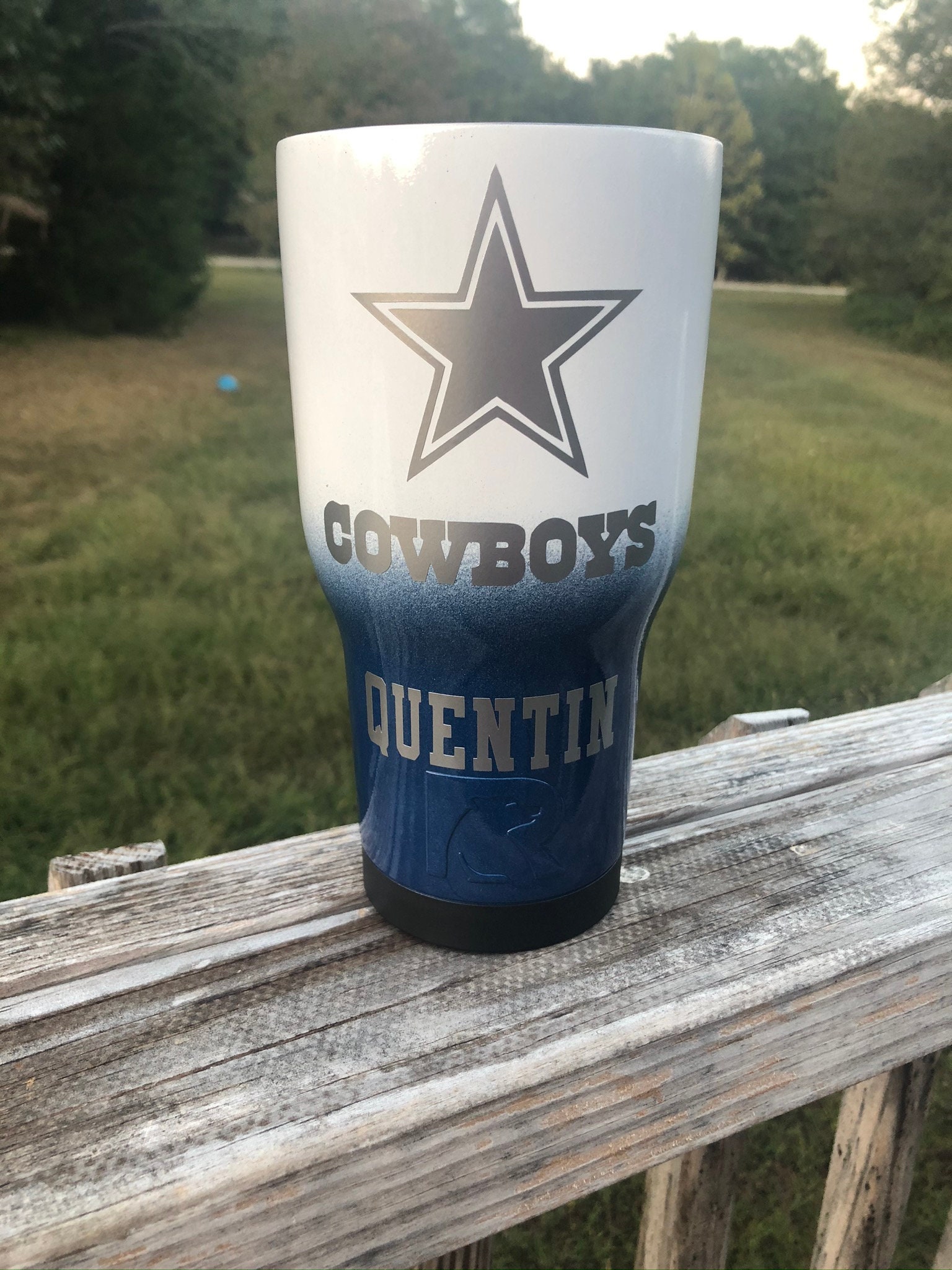 Custom Dallas cowboys rtic  Cowboy gifts, Yeti cup designs