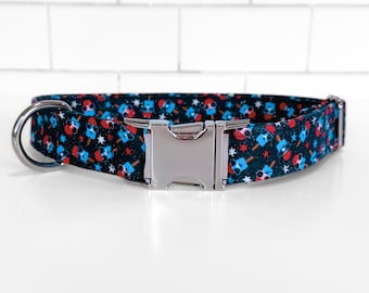 4th of July Popsicles Fabric Dog/Cat Collar