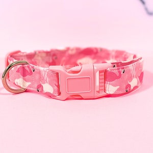 Pink Flamingo Fabric Dog/Cat Collar