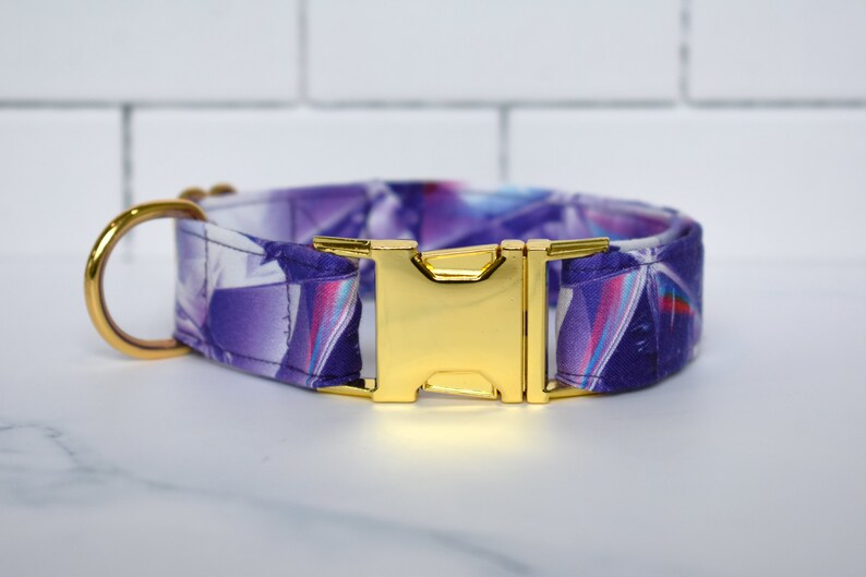 Purple Diamond Dog/cat Collar Geometric Dog Collar Diamond Etsy