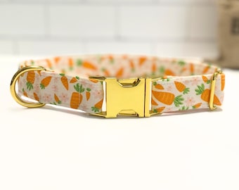 24 Carrots Dog/Cat Collar ~ Easter Dog Collar ~ Carrot Dog Collar ~ Spring Dog Collar ~ Floral Dog Collar ~ Fashion Dog Collar