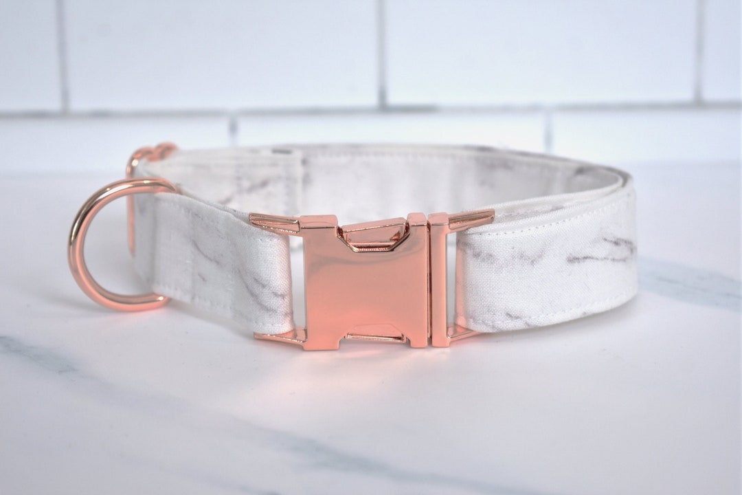 White Marble Dog/cat Collar Wedding Dog Collar Marble Dog Etsy