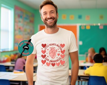 Graphic Short-Sleeve Adult Unisex T-Shirt: CHD Awareness, all sizes same price!