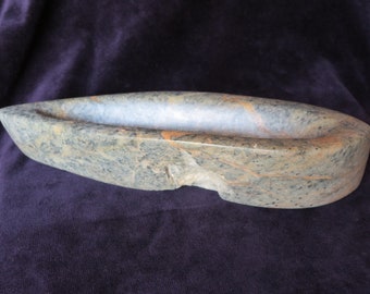 narrow bowl made of soapstone