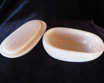 Pink soapstone bowl