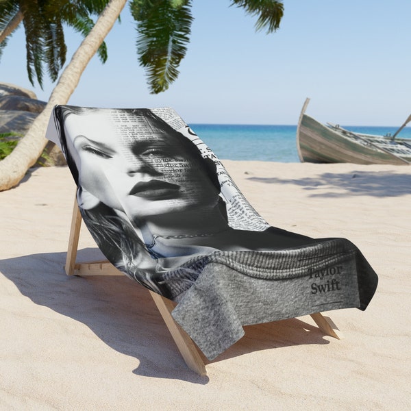 Taylor Swift Beach Towel Reputation Eras Tour Album Cover Art