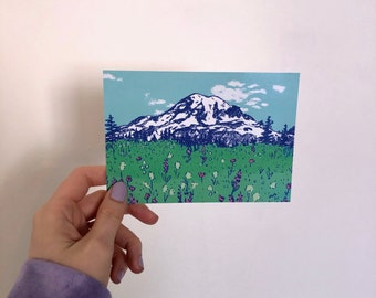 Carte postale du mont Rainier