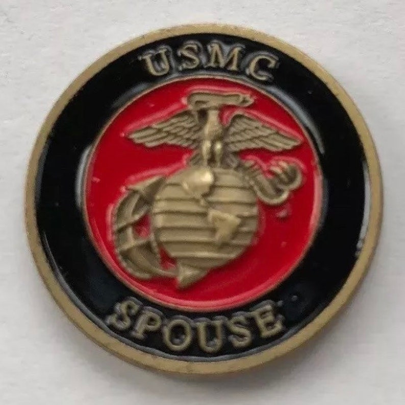 USMC Marine Corp Spouse Coin Ring Military Deployment Support Our Troops USA