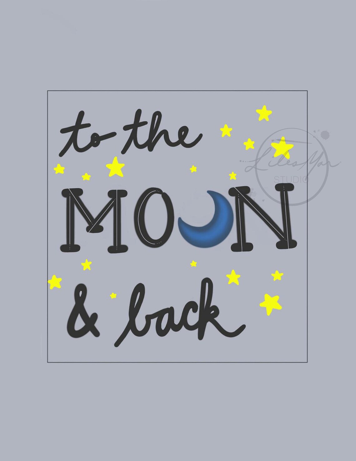 Love You to the Moon | Digital Printable | Digital Artwork | Wall Art ...