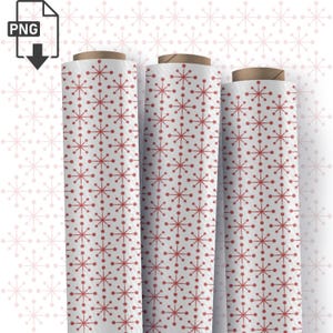 Flocons de neige stylisés marron, motif sans couture de Noël PNG - Sublimation haute résolution, créations manuelles, scrapbooking, conception de tissu, papier numérique