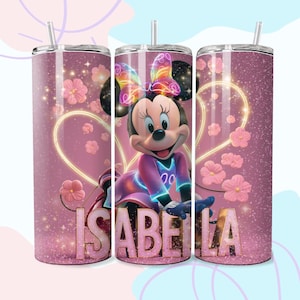 Name ISABELLA for 20oz Tumbler PNG Wrap, Personalized 20oz Tumbler Wrap | Digital Download PNG, Personalized Girls Name, Cartoon 20 oz wrap