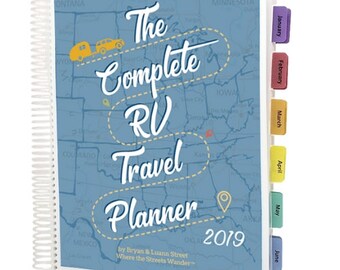 rv travel planner spiral bound travel journal camping notebook road trip planner gift for rversgift for campers adventure gift