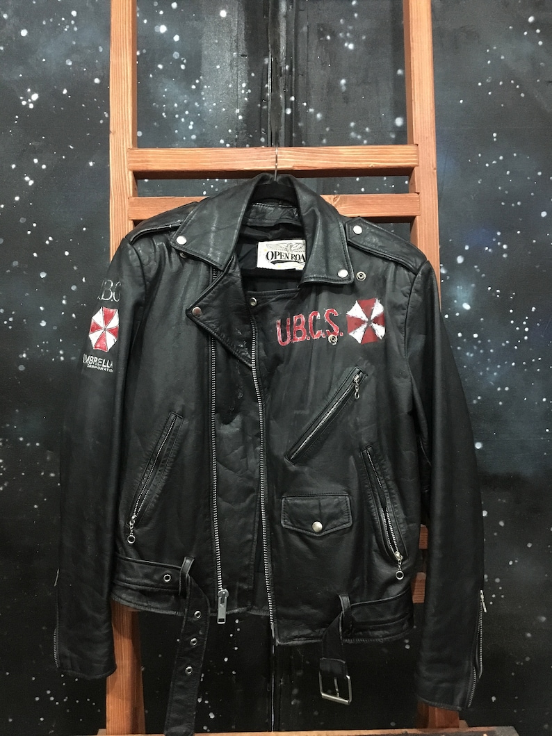 Umbrella Corporation Leather Jacket Etsy Sweden