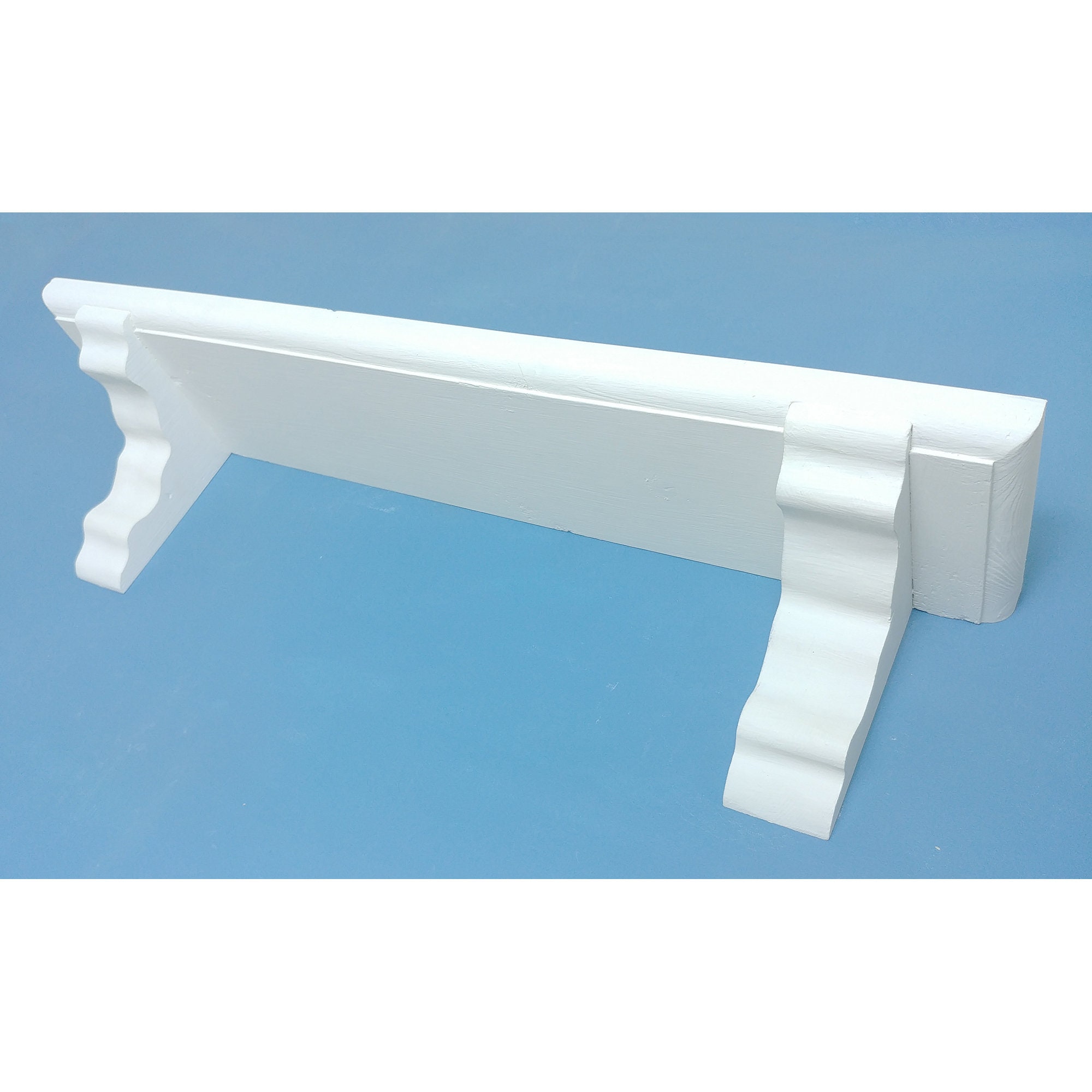 Floating Wooden Shelf in White With Hidden Fixings Design 1 Etsy UK
