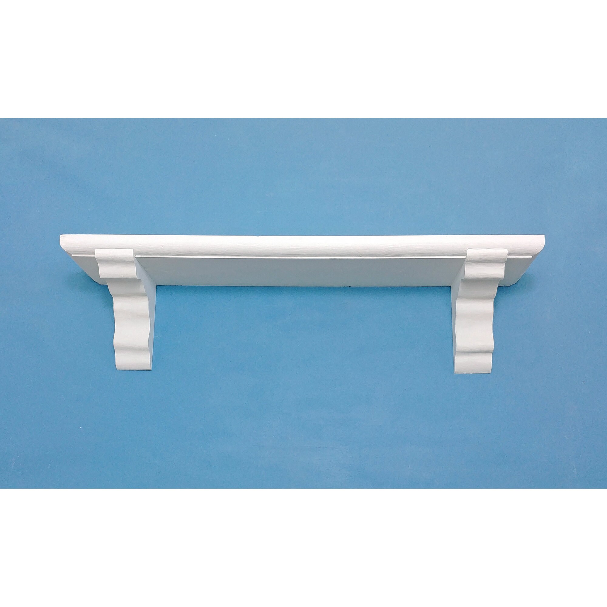 Floating Wooden Shelf in White With Hidden Fixings Design 1 Etsy UK