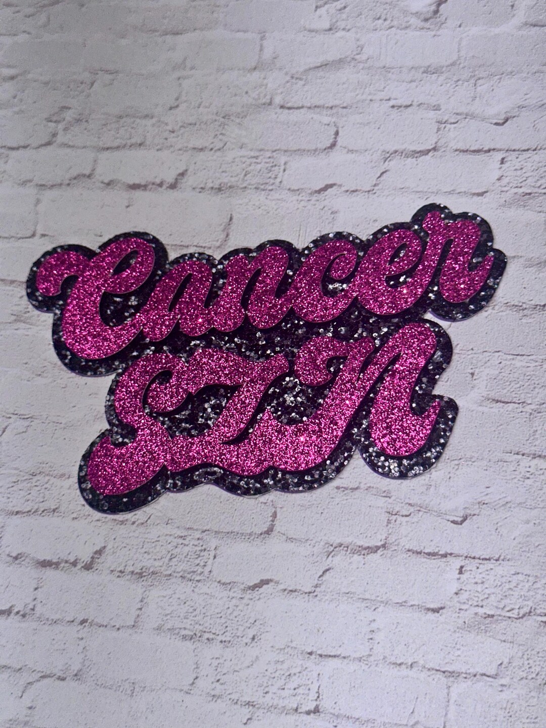 Cancer Zodiac Cake Topper - Gold Glitter Horoscope Baby Shower & Birthday Decoration - 4.2×5.9in