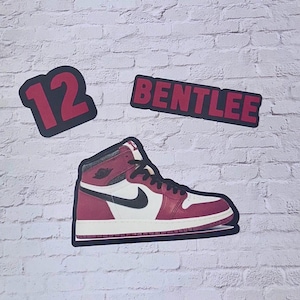 Custom Jordan Sneaker Cake Topper: Basketball Birthday Party Decor