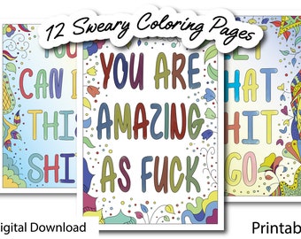 Cuss Word Coloring Etsy