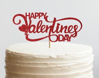 Happy Valentines Day Cake Topper, Valentine's Day Theme, Valentine's Day Cake Topper, Cupid