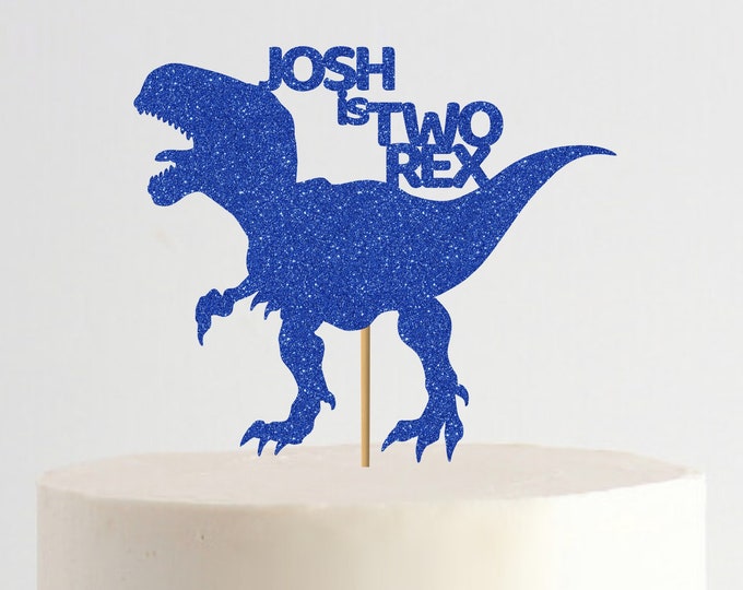 Two Rex Cake Topper, Three Rex Birthday, Two Rex Party Decor, Dinosaur Birthday, Dinosaur Party Decor, T-Rex Cake Topper, Dinosaur Topper