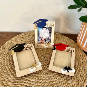 Class of 2024 Photo Frame, Senior 2024, Class of 2024 Photo Frame Magnet, Refrigerator Magnet, Wood Photo Frame, Graduation, Graduation Gift