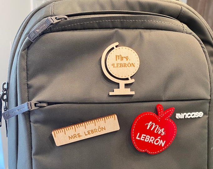 Custom name Teacher Pin Gift, Personalized Teacher Pin, Teacher appreciation gift, Back to School gift, Pin for backpack
