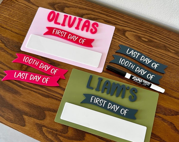 First Day of School Sign Back To School Sign First and Last Day School Sign Back To School Photo Prop Custom First Day Of School Board