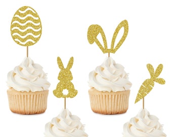 Set of Easter Little Bunny Cupcake Topper, Bunny Ears Cupcake Topper, Some Bunny is One, Easter First Birthday, Easter Rabbit Theme Birthday