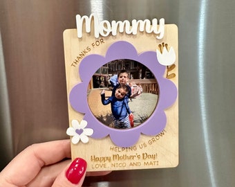 Fridge Photo Magnet Mother's Day Gift, Wallet Size Photo Frame, Mother’s Day photo frame, gift for grandma, gift for mom, photo frame Kids