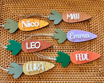 Easter Basket Tag, Carrot Tag Personalized, Custom Easter Basket, Name Charm Spring Name Tag, Custom 3D Easter Tag Easter Gift, Peeps, Bunny