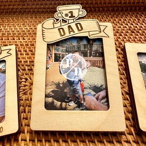 Father's Day Gift Fridge Photo Magnet, Wallet Size Photo Frame, Dad photo frame, gift for grandpa, gift for dad, Custom Photo Car Visor Clip image 7