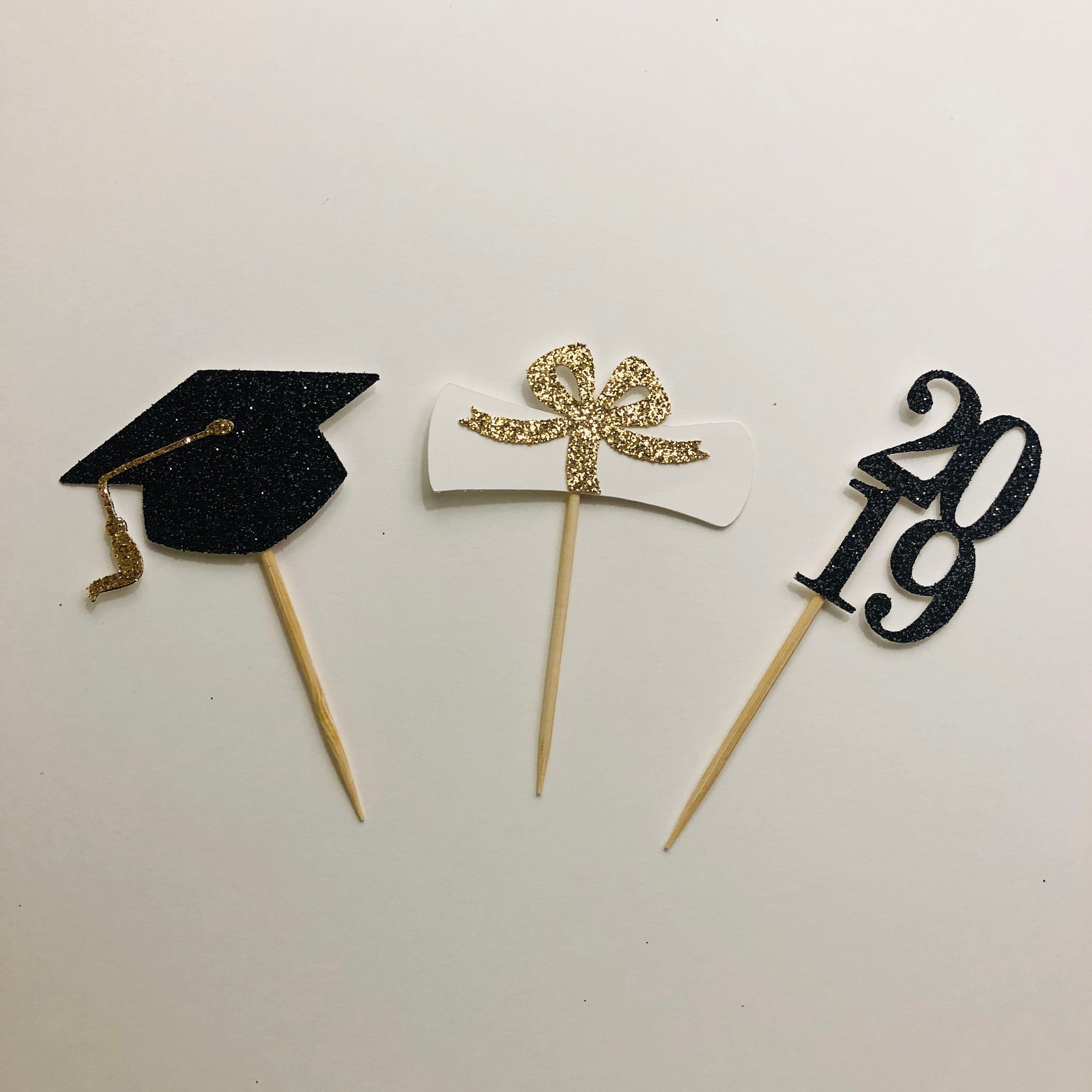Graduation Cupcake Toppers, Custom Toothpick, Graduation Picks, College