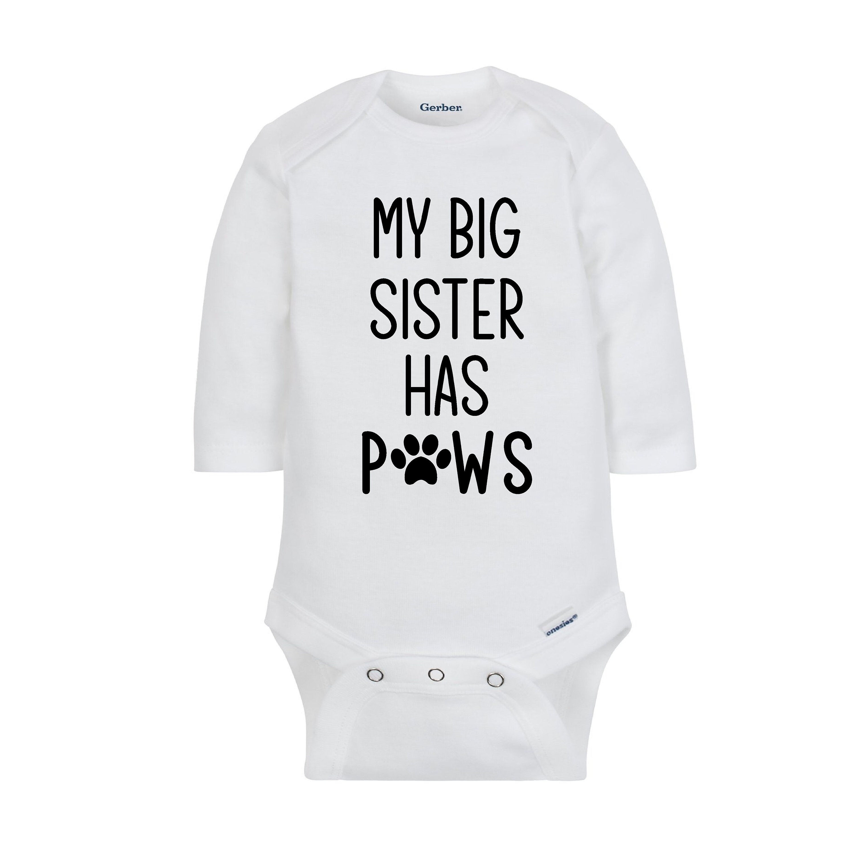 my big brother has paws onesie