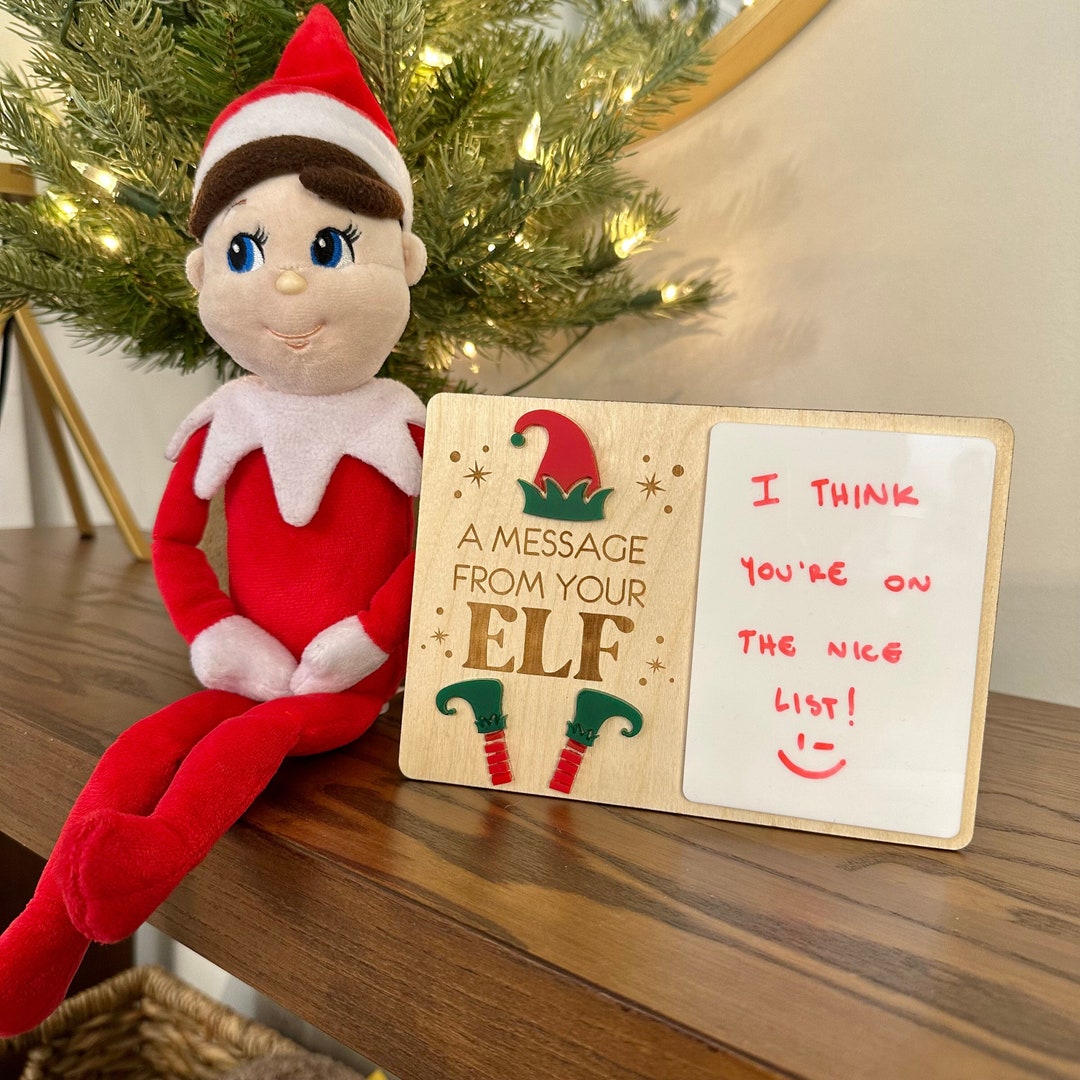 Elf Message Board Dry Erase, Elf Prop Christmas, Message From Elf