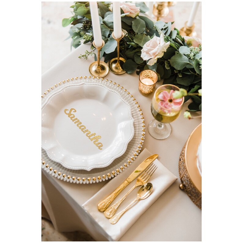 Guest name Wedding Place name settings Wedding guest name Table names Personalized Guest Name Wedding signs Personalized place cards