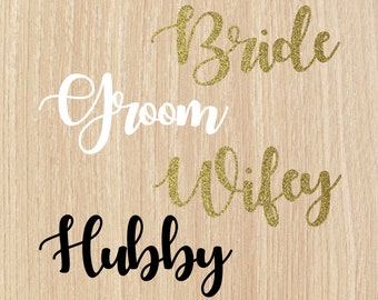 Bride Iron On Transfer, Wifey iron on, wedding iron on transfer, wedding Iron on decal, wedding iron on, bridal iron on, groom, hubby